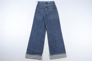 AGOLDE NAVY HIGH RISE WIDE LEG JEANS W23 UK 4