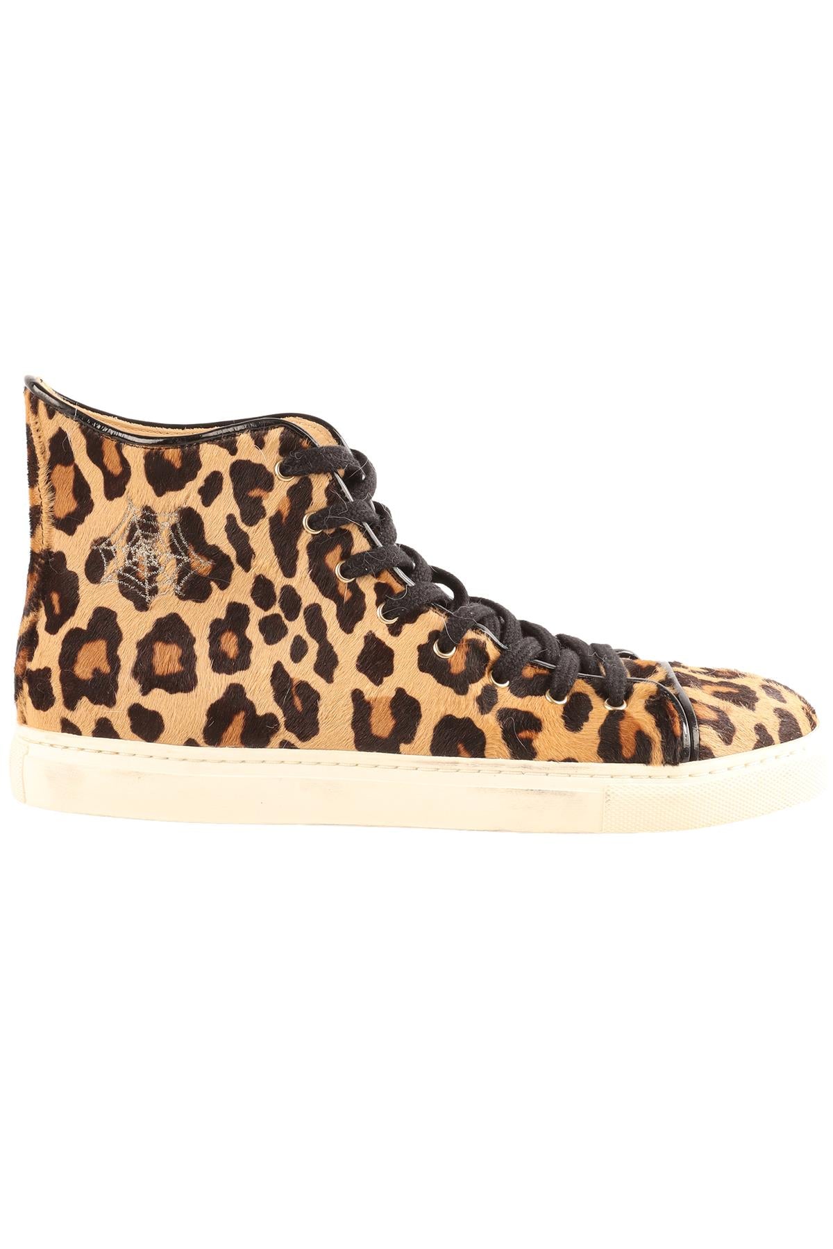 CHARLOTTE OLYMPIA BROWN CALF HAIR SNEAKERS EU 38 UK 5 US 8