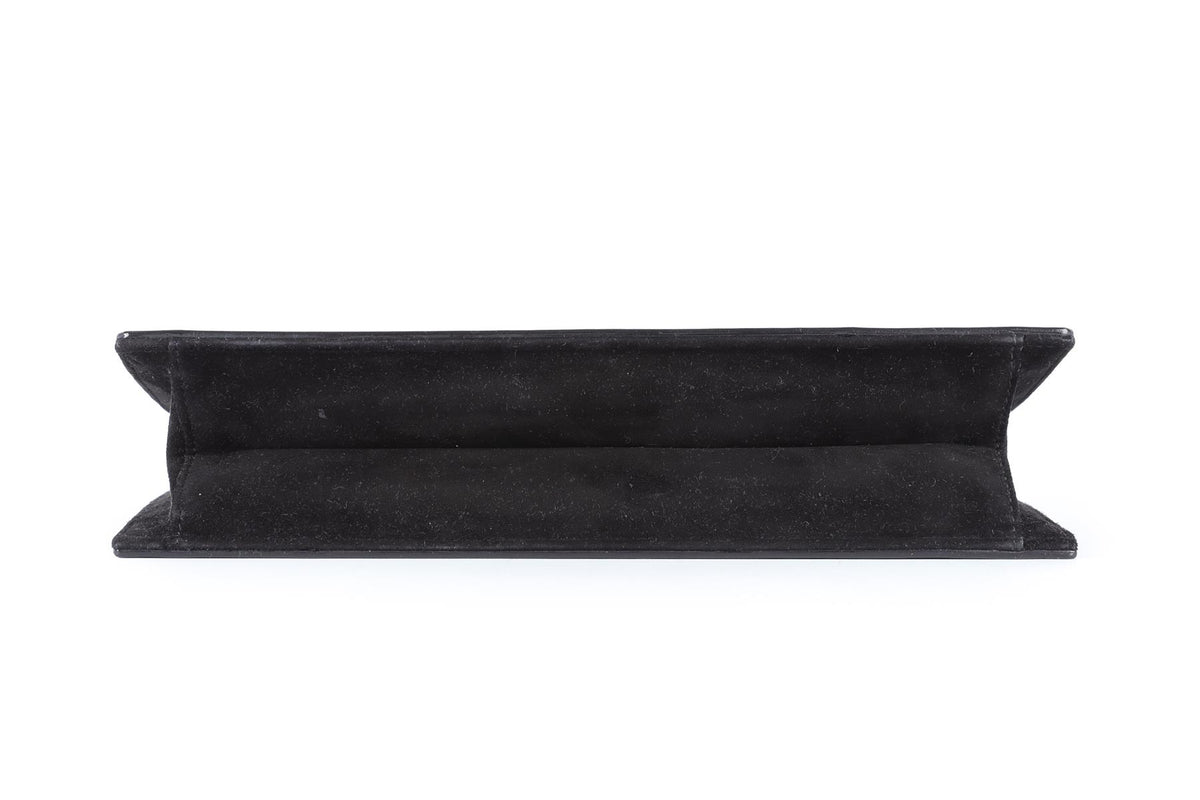JIMMY CHOO NAVY LEATHER CLUTCH
