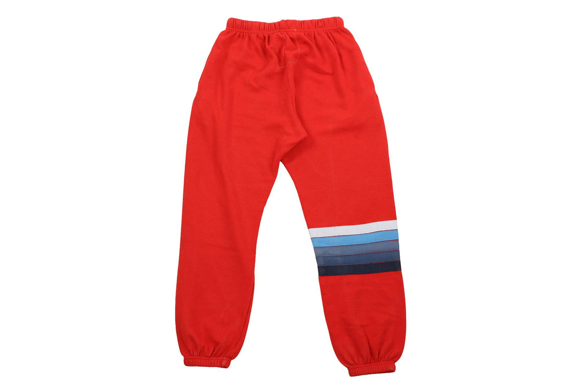 AVIATOR NATION RED MEN'S COTTON TRACK PANTS MEDIUM