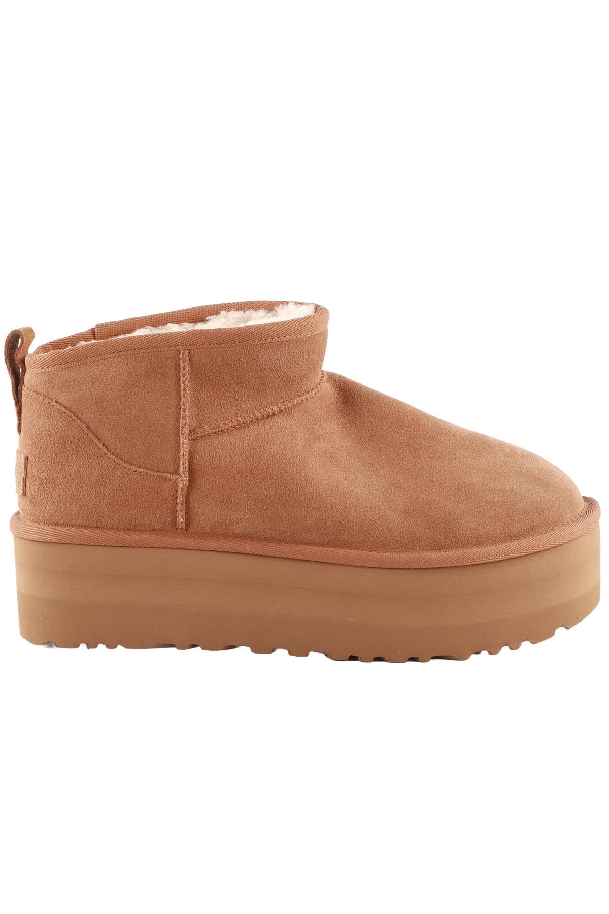 UGG BROWN SUEDE PLATFORM ANKLE BOOTS EU 39 UK 6 US 8