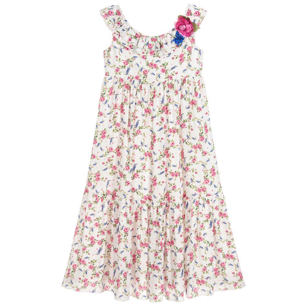 MONNALISA KIDS GIRLS FLORAL MAXI DRESS 6 YEARS
