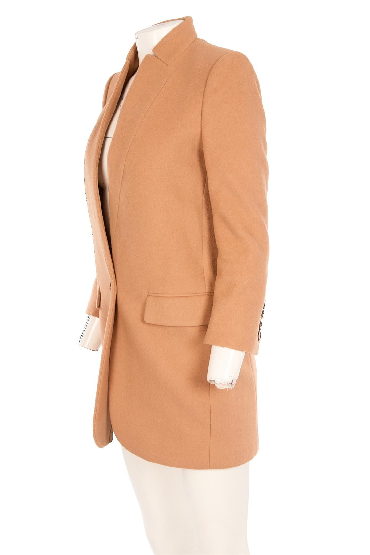 STELLA MCCARTNEY TAN WOOL COAT IT 40 UK 8