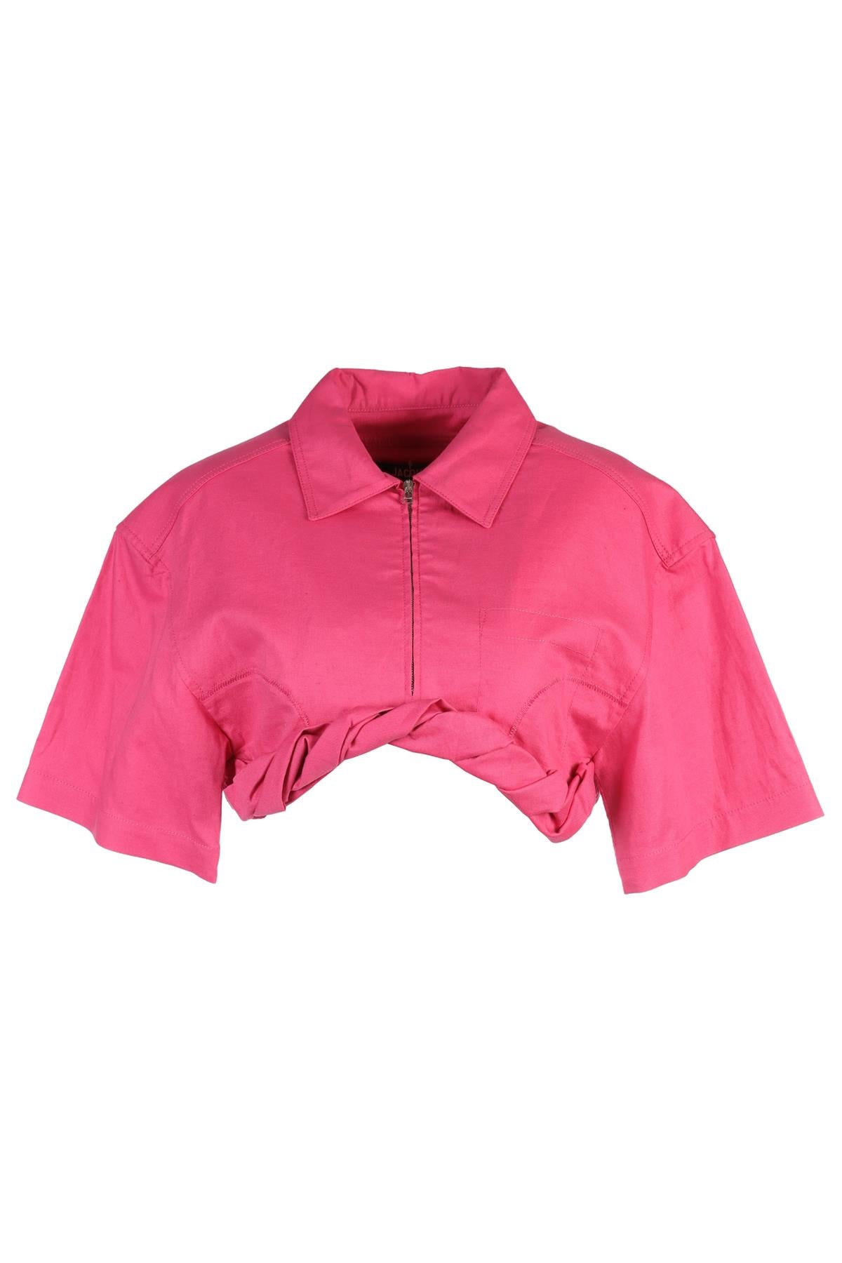 JACQUEMUS PINK COTTON TOP FR 40 UK 12