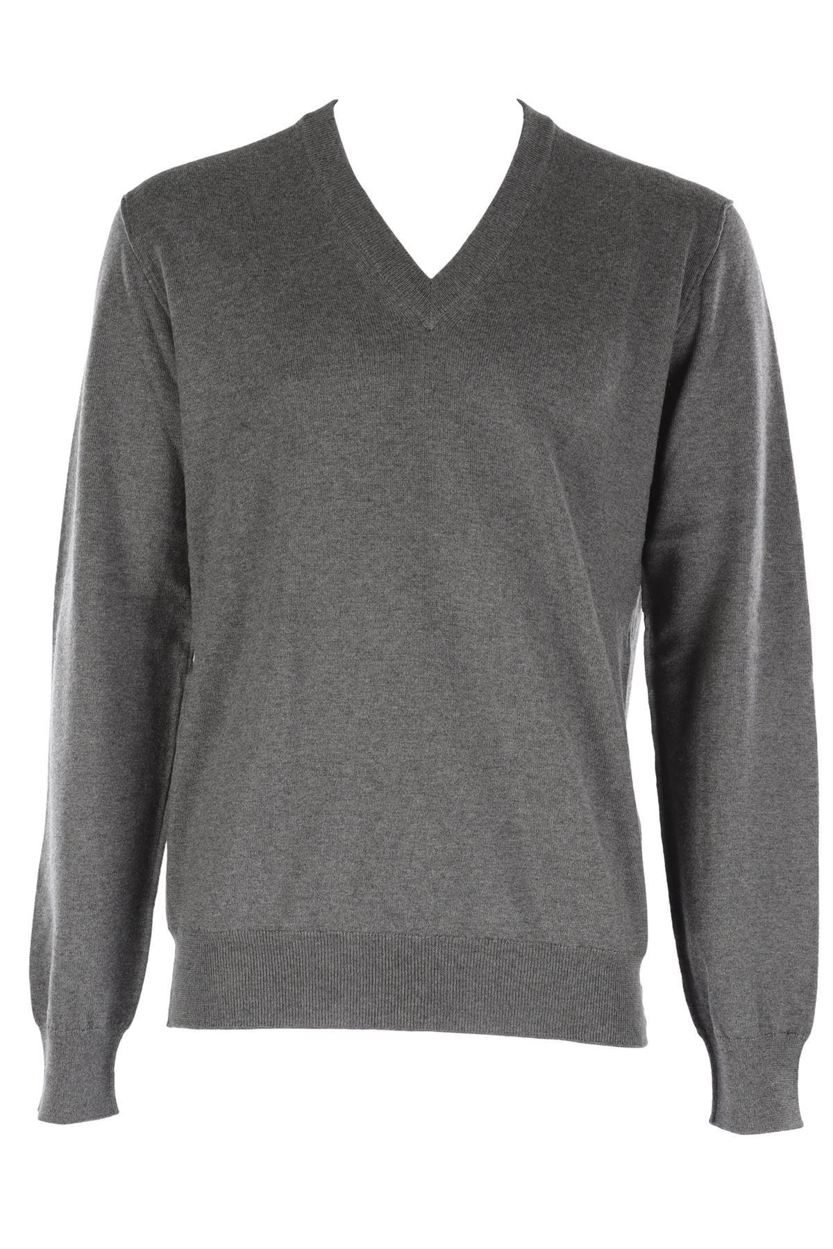 DOLCE & GABBANA GREY MEN'S WOOL SWEATER IT 52 UK 42