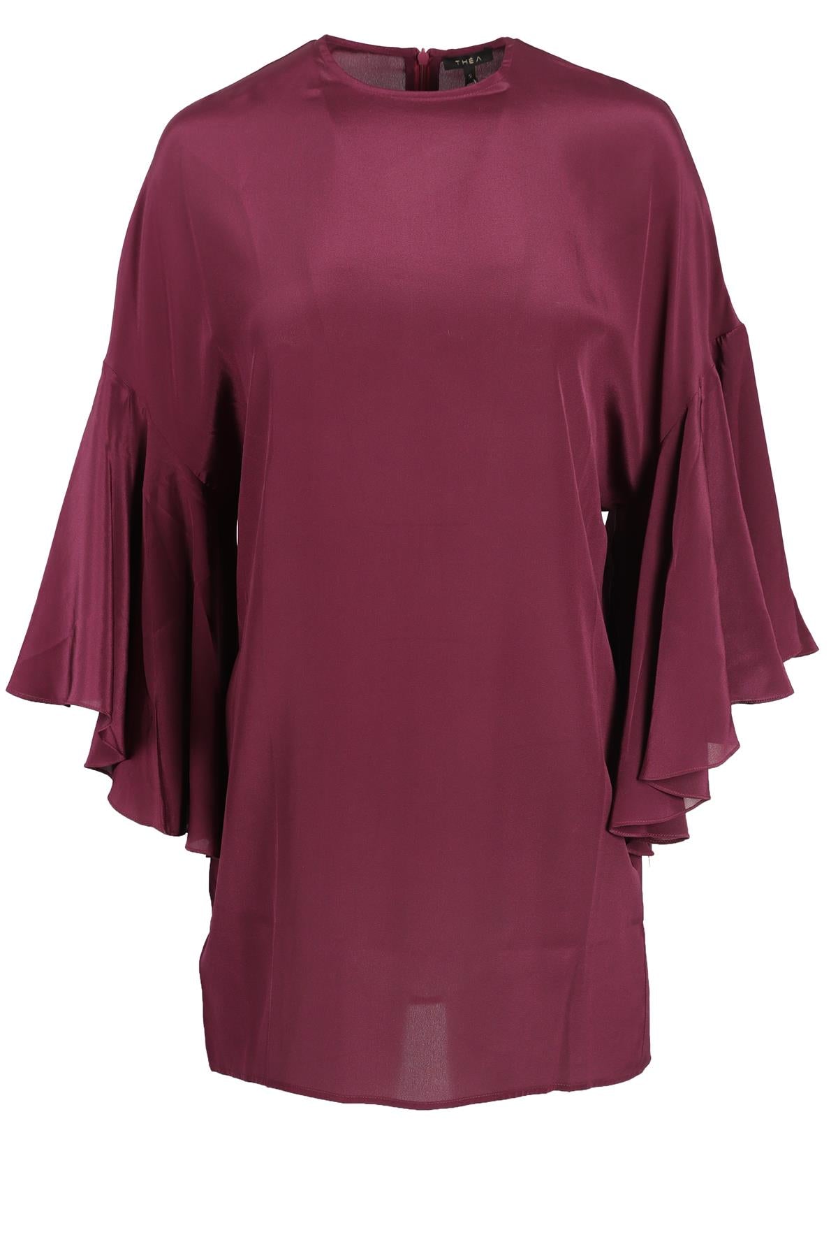 THÉA PURPLE SILK MINI DRESS SMALL