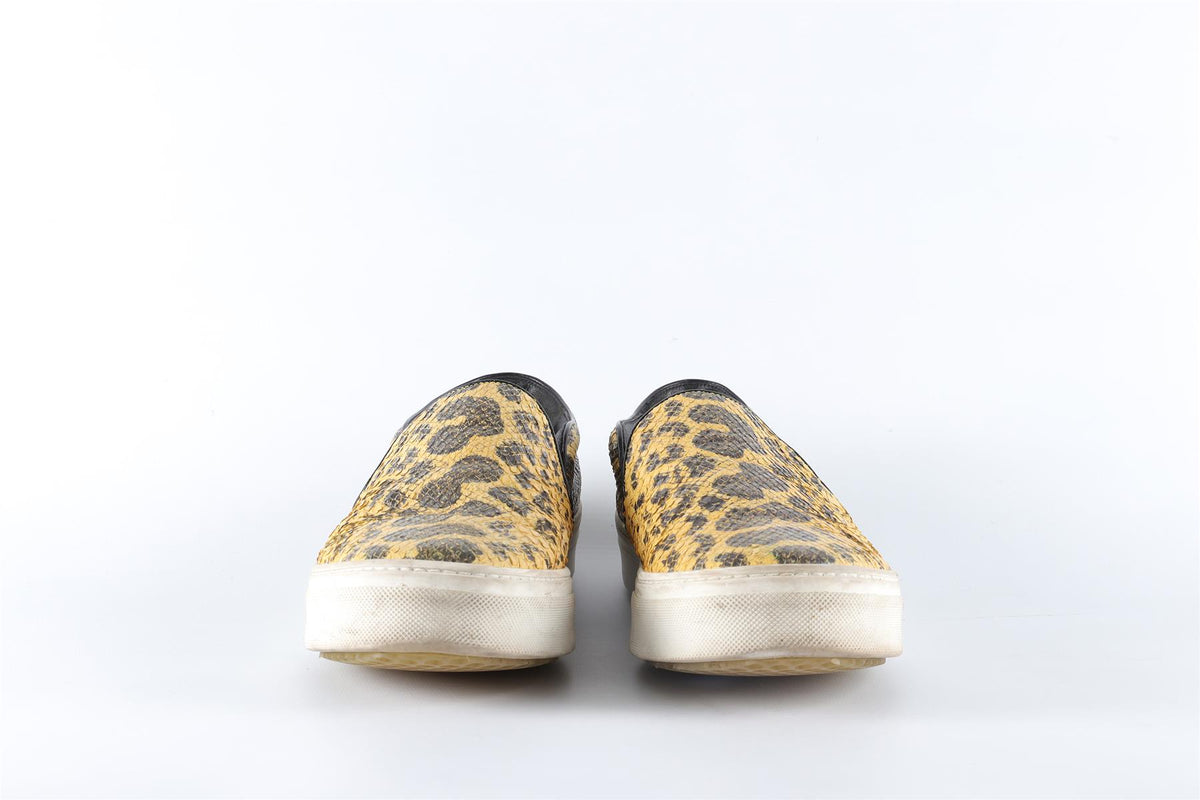 CELINE YELLOW LEATHER SLIP ON SNEAKERS EU 40 UK 7 US 10