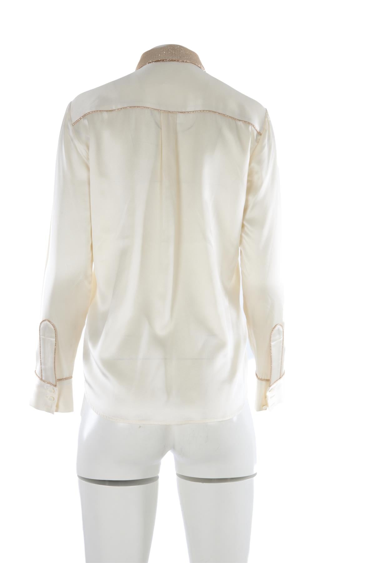 BELLA FREUD IVORY SILK SHIRT UK 8