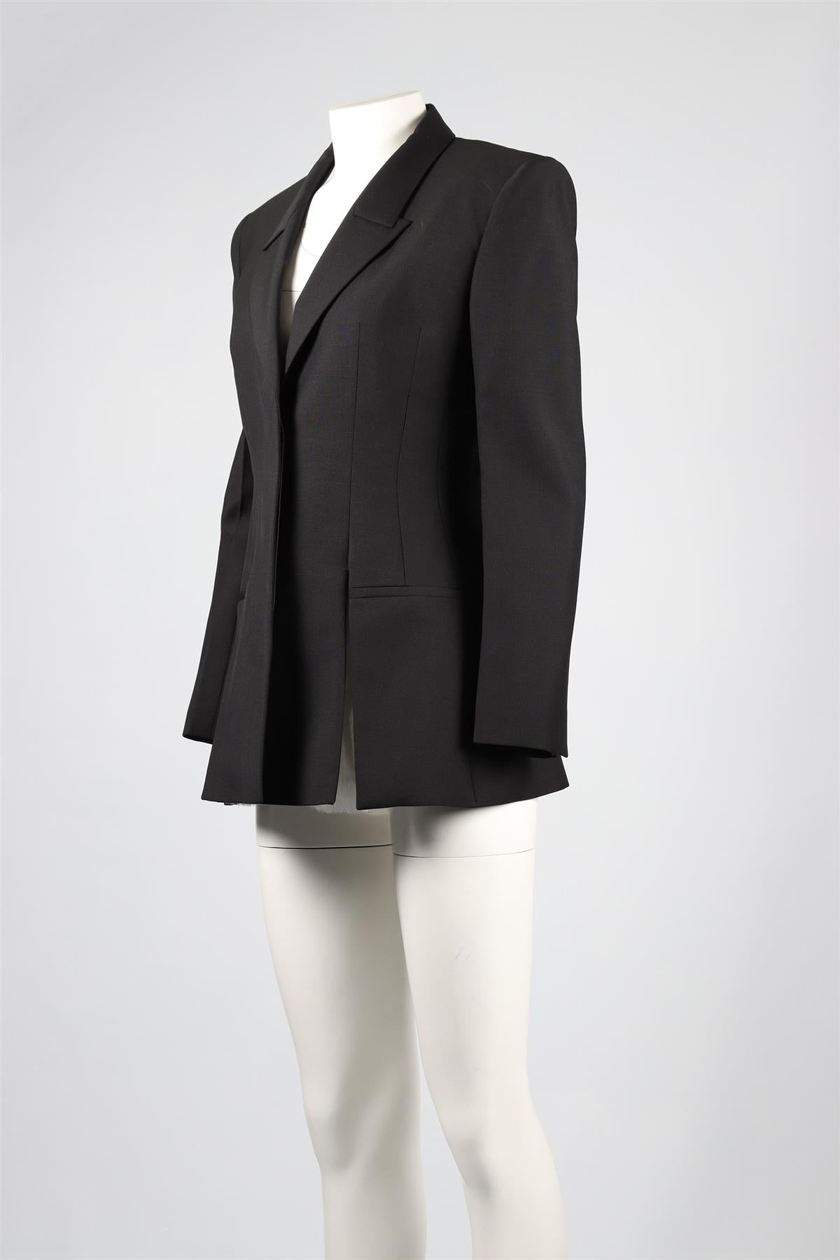 GIVENCHY BLACK WOOL BLEND BLAZER FR 42 UK 14