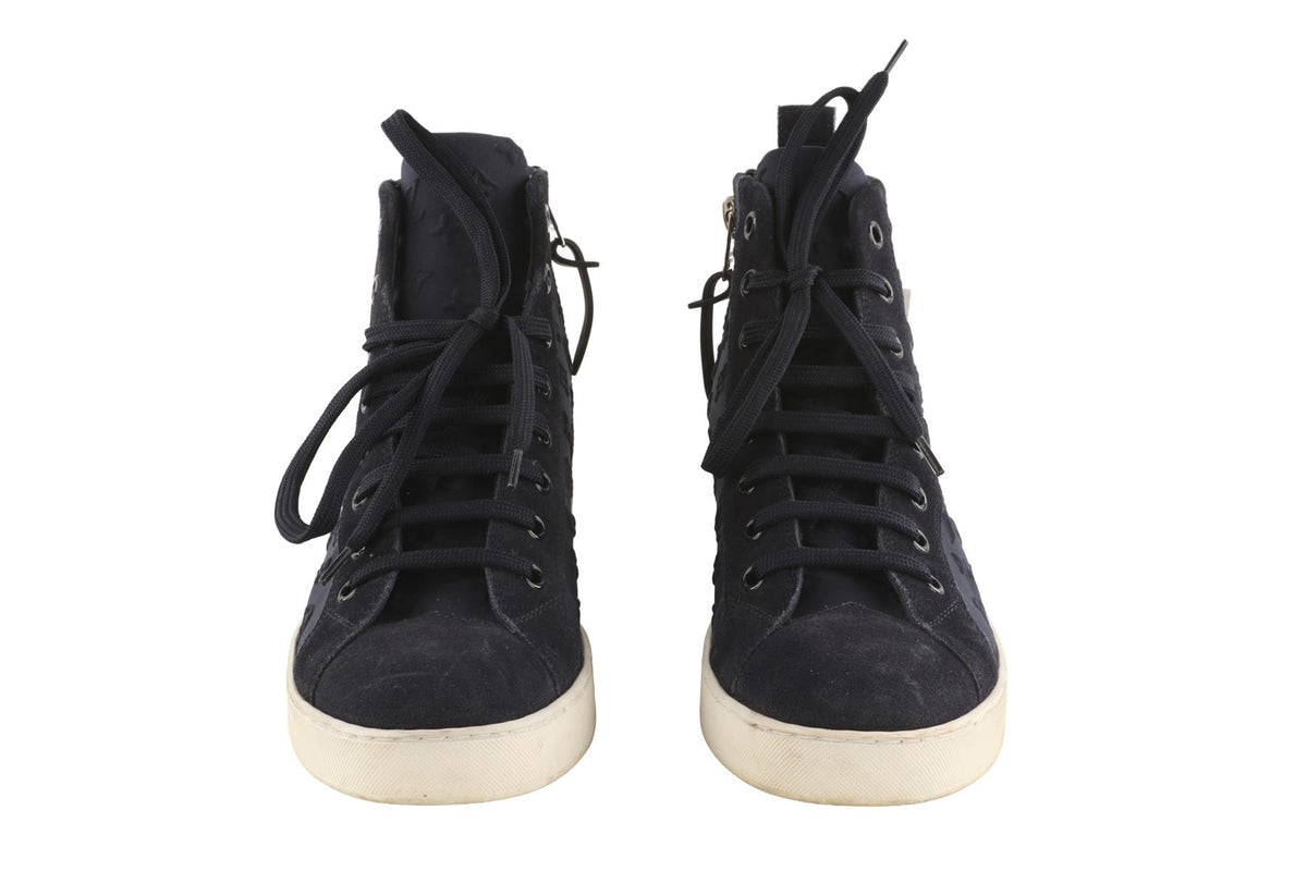 LOUIS VUITTON NAVY MONOGRAM NEOPRENE SNEAKERS EU 35.5 UK 2.5 US 5.5