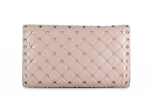 VALENTINO GARAVANI PINK ROCKSTUD LEATHER SHOULDER BAG