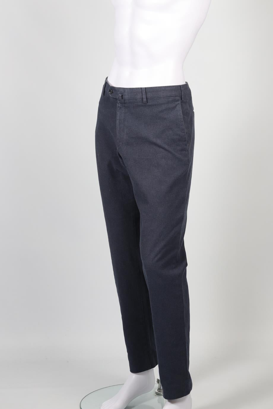 LORO PIANA MENS COTTON BLEND STARIGHT LEG PANTS IT 54 FR 46 UK/US38