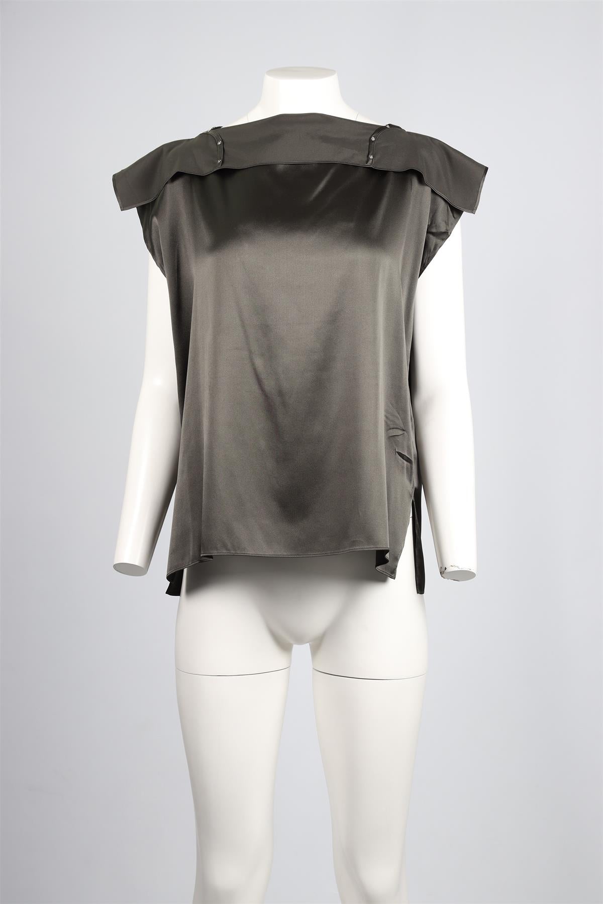 ACNE STUDIOS GREEN SILK TOP FR 38 UK 10