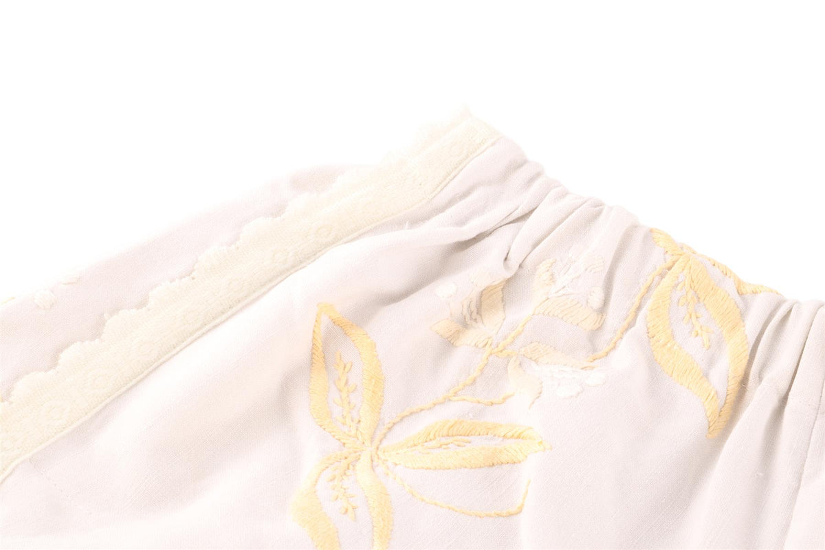 ORSINA WHITE COTTON SHORTS LARGE