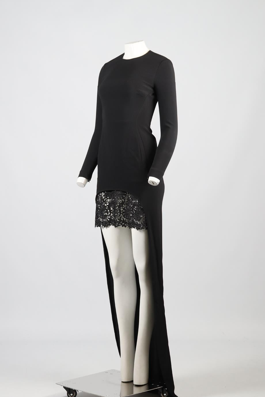 STELLA MCCARTNEY LACE AND CREPE MAXI DRESS IT 40 UK 8