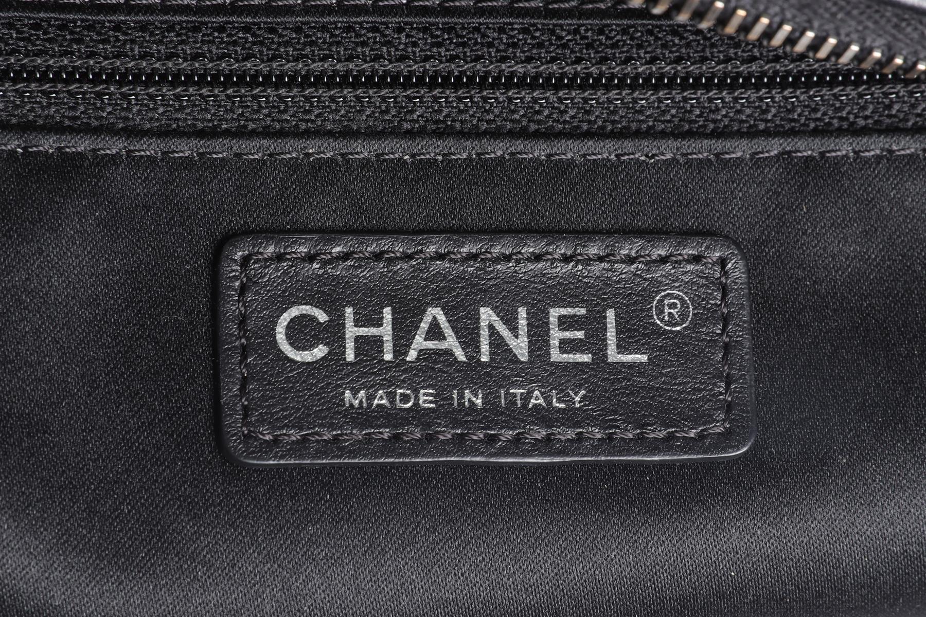 CHANEL BLACK 2014 SMALL QUILTED LEATHER TOTE BAG