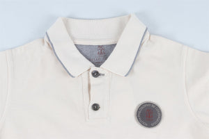 BRUNELLO CUCINELLI CREAM KIDS BOYS POLO SHIRT 6 YEARS
