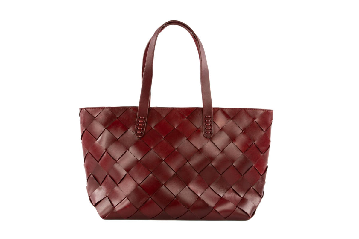 DRAGON DIFFUSION + THE MUSE BURGUNDY LEATHER SHOULDER BAG