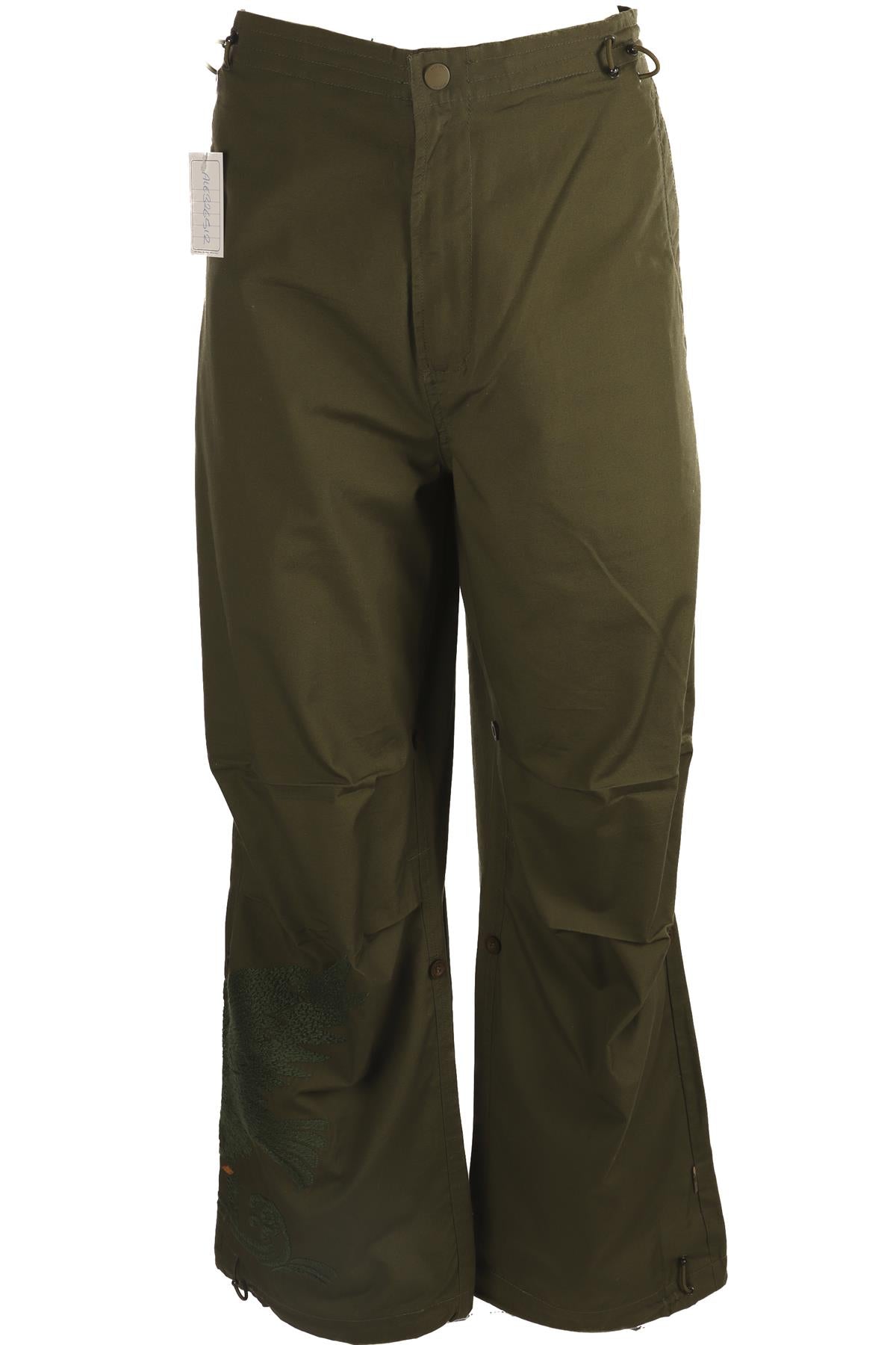 MAHARISHI GREEN COTTON CARGO PANTS MEDIUM