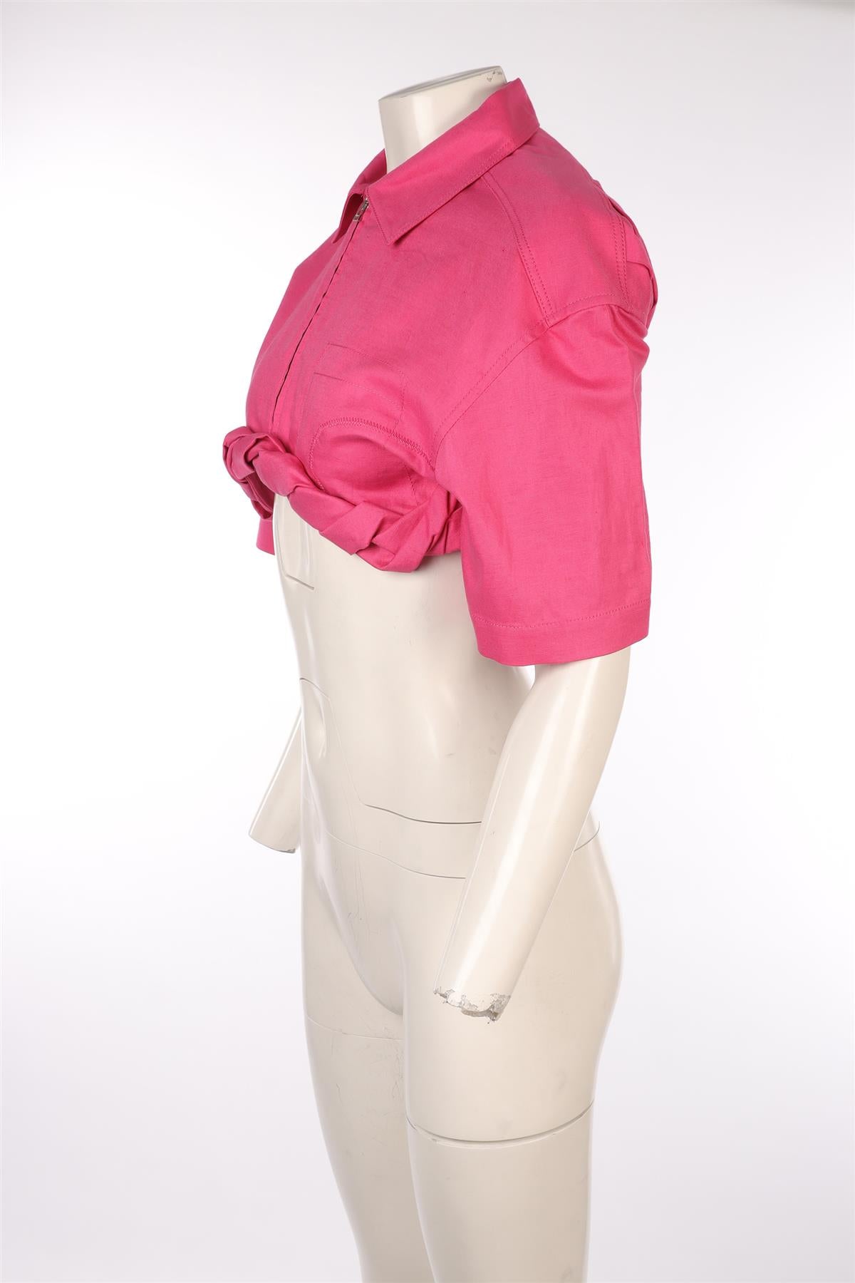 JACQUEMUS PINK COTTON TOP FR 40 UK 12
