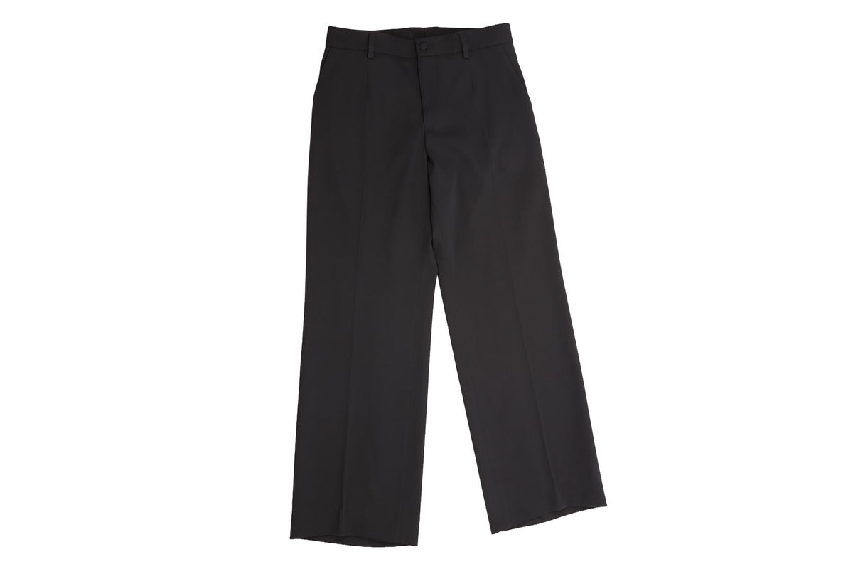DOLCE & GABBANA GREY MEN'S WOOL STRAIGHT LEG PANTS IT 46 UK 36