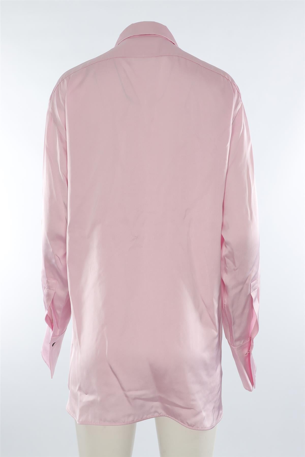 JIL SANDER PINK SATIN SHIRT FR 36 UK 8