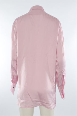 JIL SANDER PINK SATIN SHIRT FR 36 UK 8