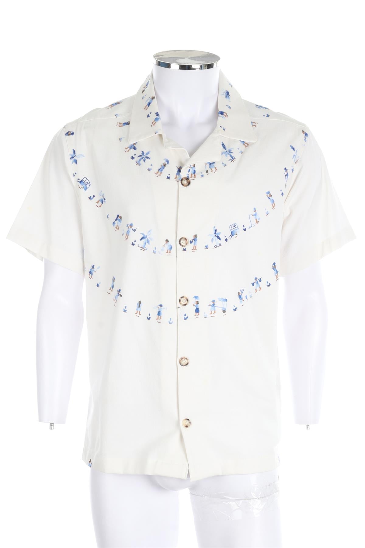 PIKOL WHITE MENS COTTON SHIRT SMALL