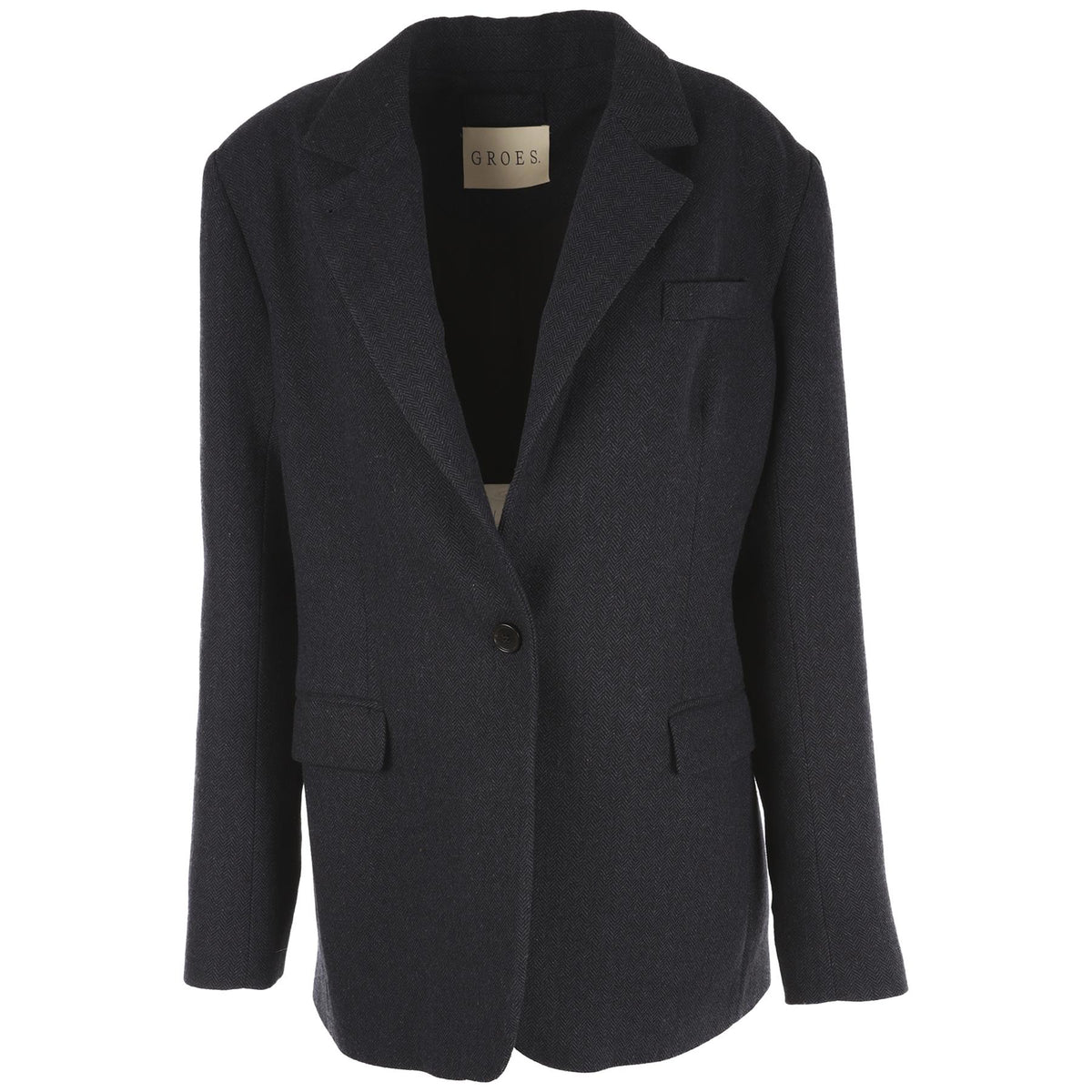 GROES NAVY WOOL BLAZER SMALL