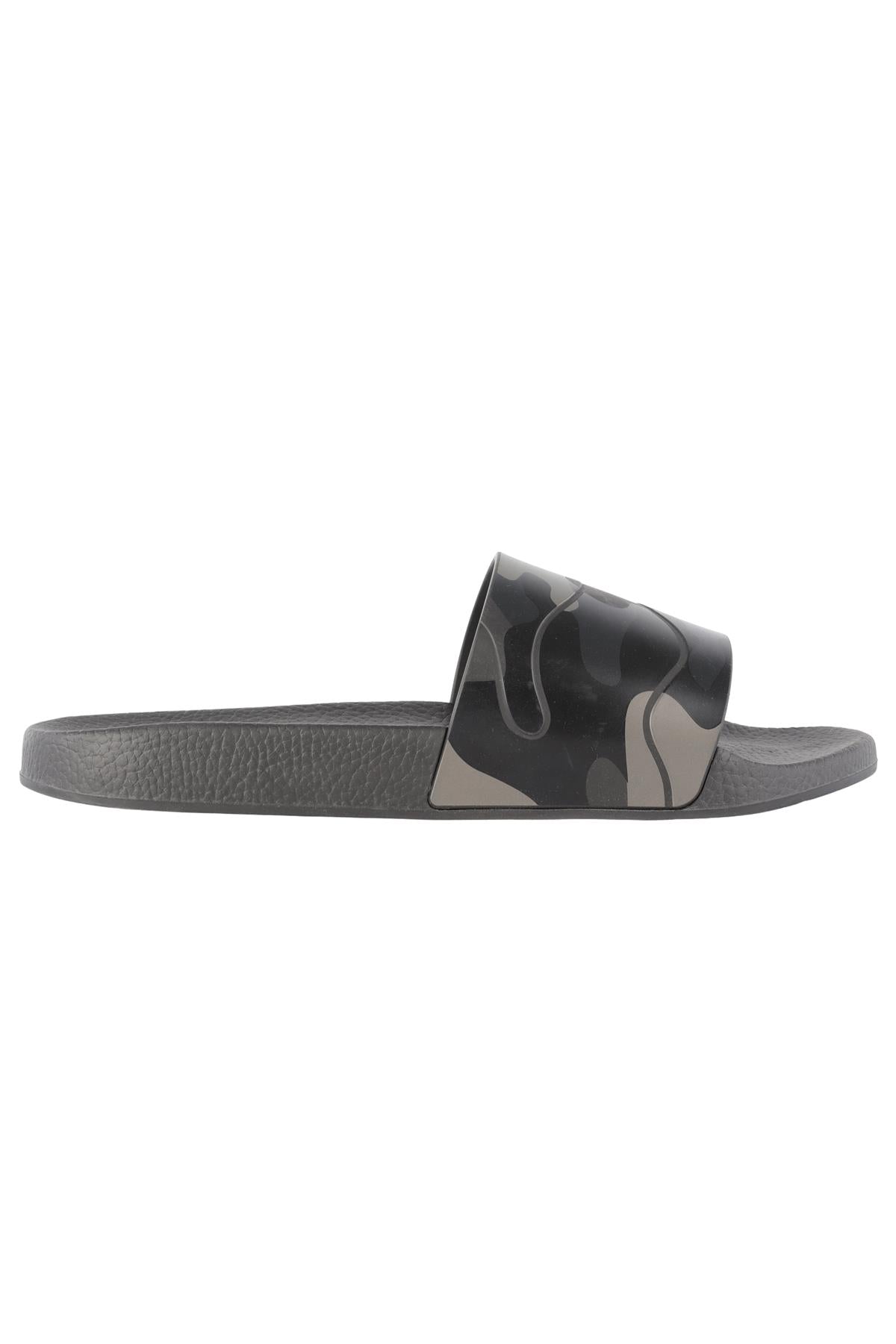 VALENTINO BLACK MEN'S RUBBER SLIDES EU 43 UK 9 US 10