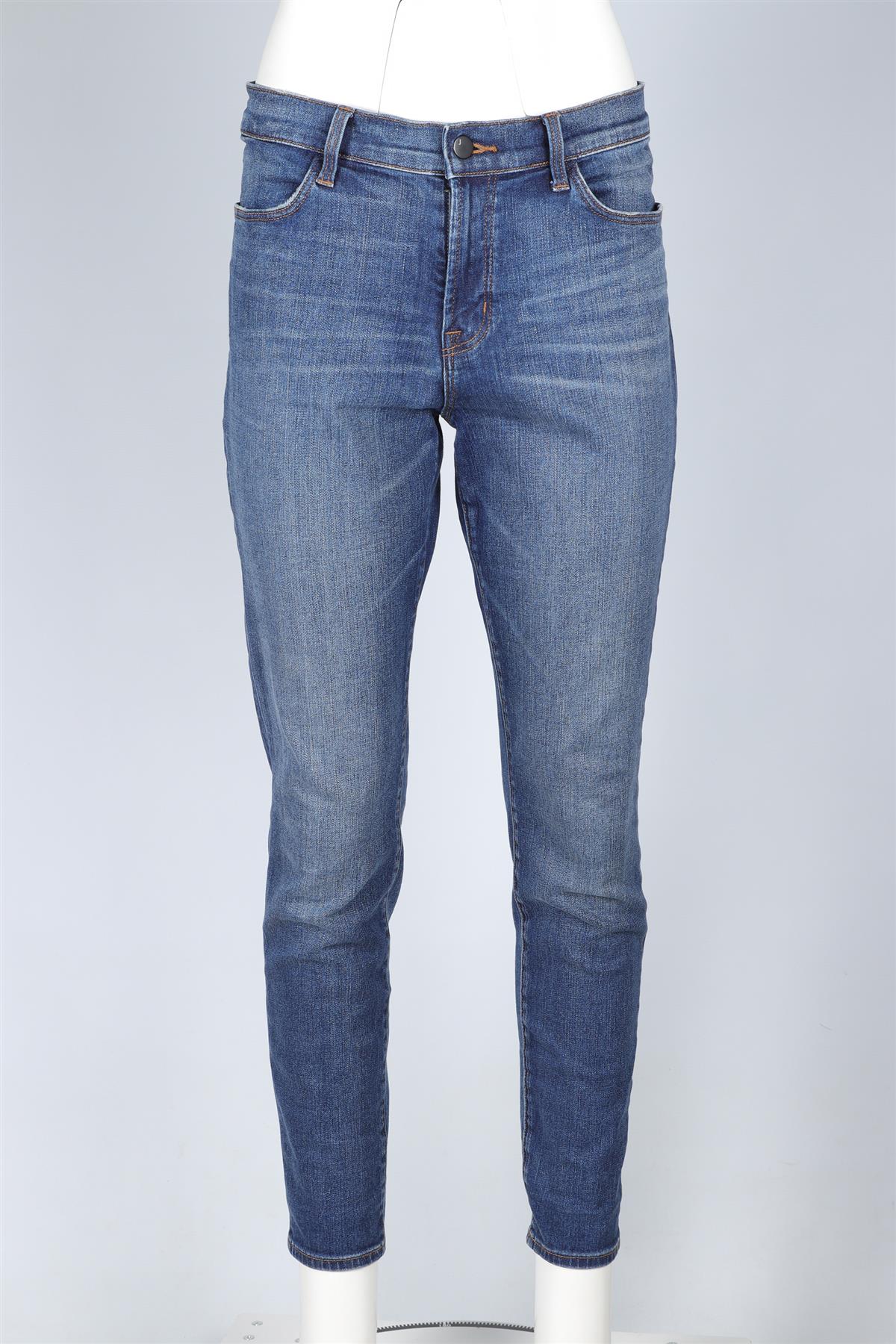 J BRAND BLUE MID RISE SKINNY JEANS W32 UK 14