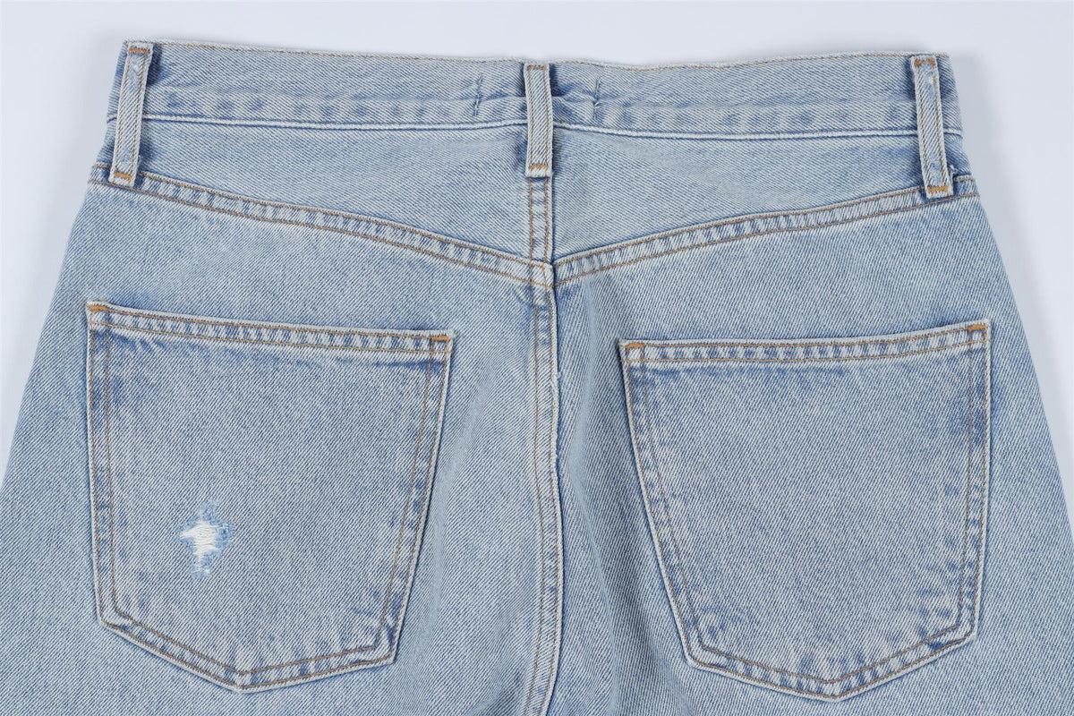 AGOLDE BLUE HIGH RISE STRAIGHT LEG JEANS W24 UK 6