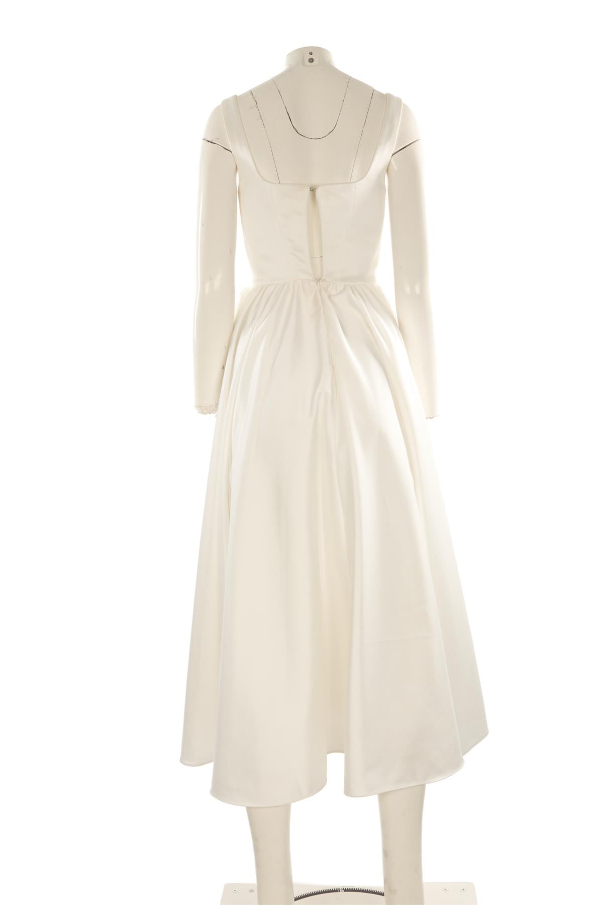 THE NEW ARRIVALS ILKYAZ OZEL WHITE WOVEN MAXI DRESS FR 36 UK 8