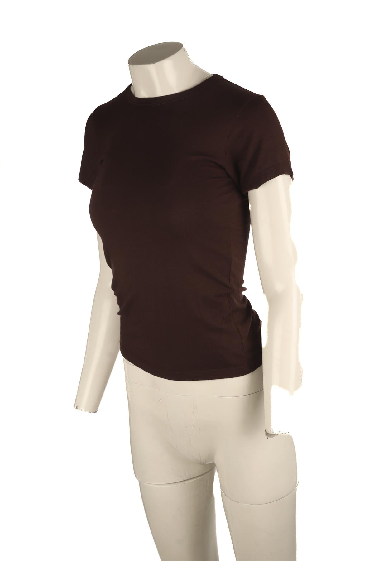 ETERNE BROWN JERSEY T-SHIRT SMALL