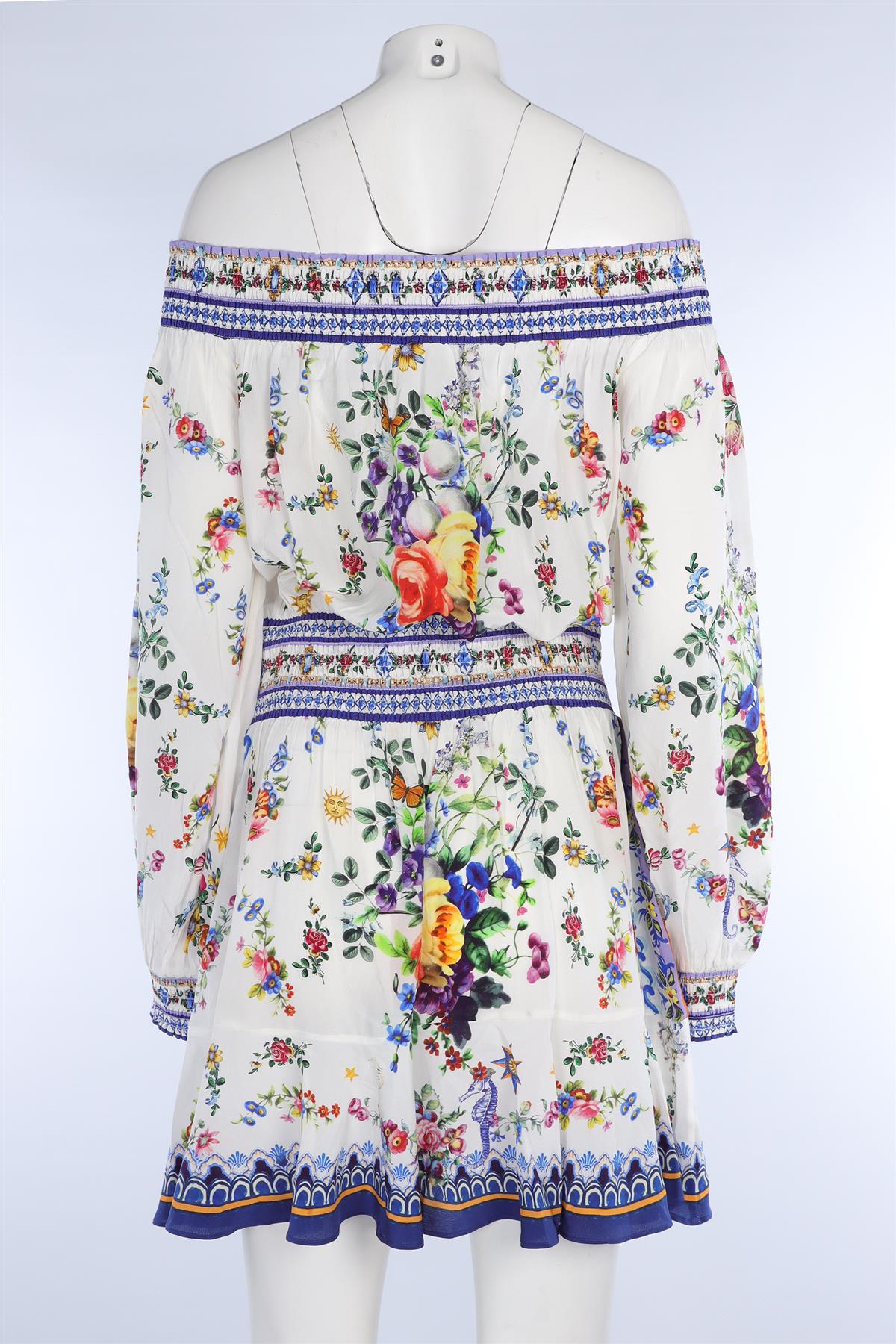 CAMILLA BLUE SILK MINI DRESS MEDIUM
