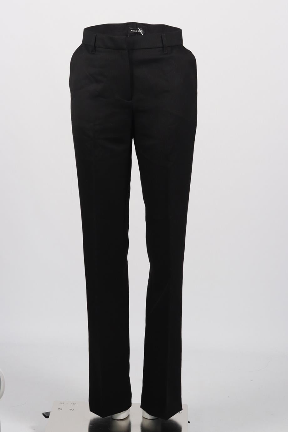ANINE BING WOOL STRAIGHT LEG PANTS XSMALL