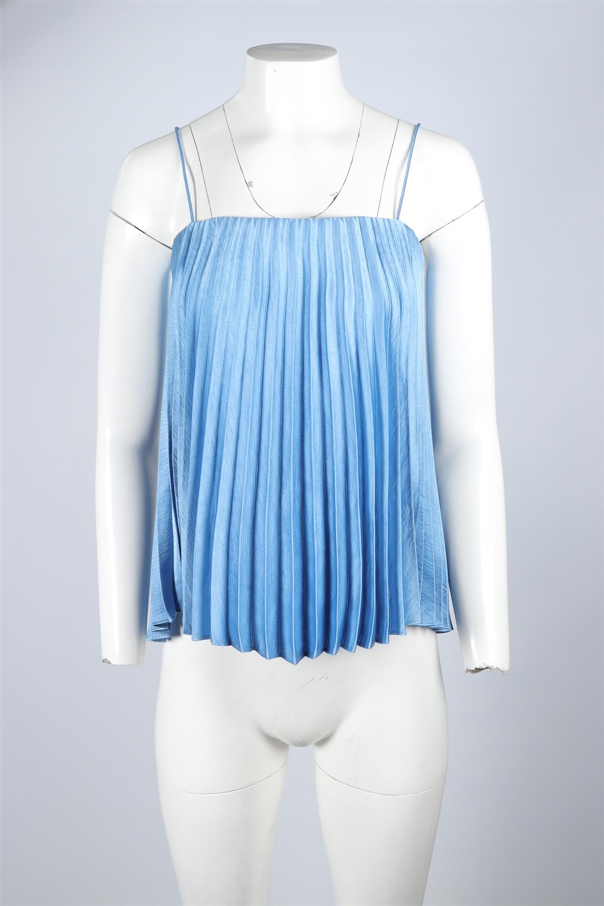 VINCE BLUE SATIN TOP SMALL