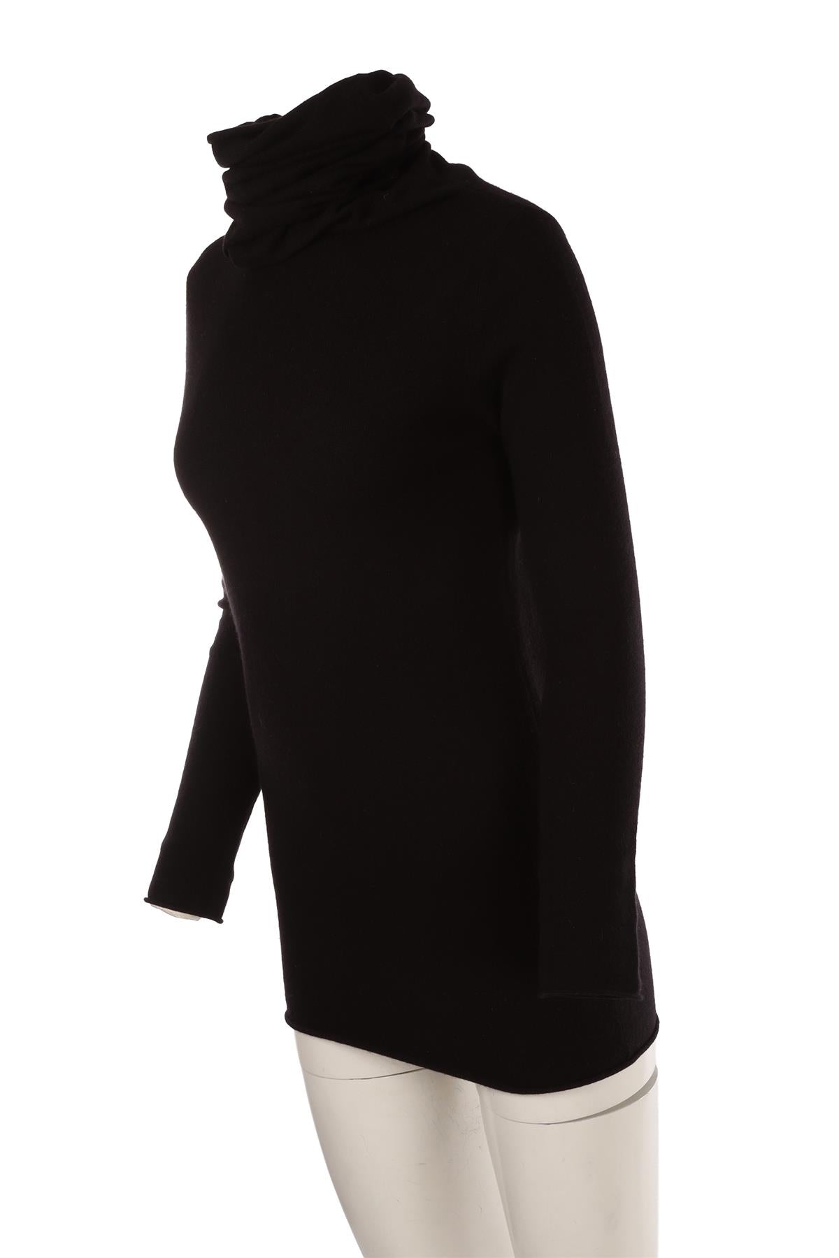 BLACK CASHMERE MINI DRESS