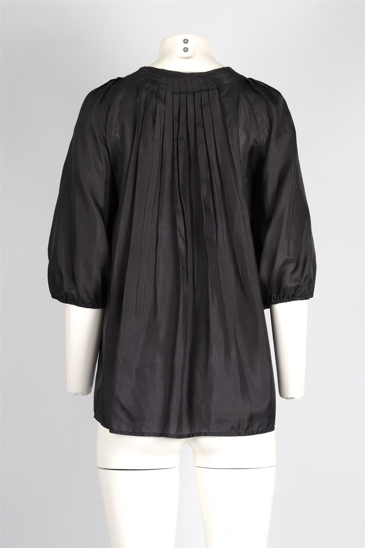 GIVENCHY BLACK SILK TOP FR 40 UK 12