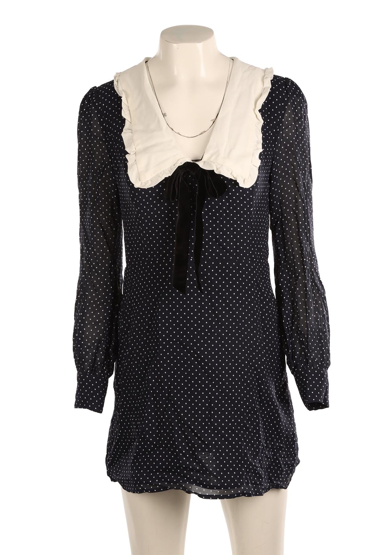 REFORMATION NAVY CREPE MINI DRESS US 8 UK 4