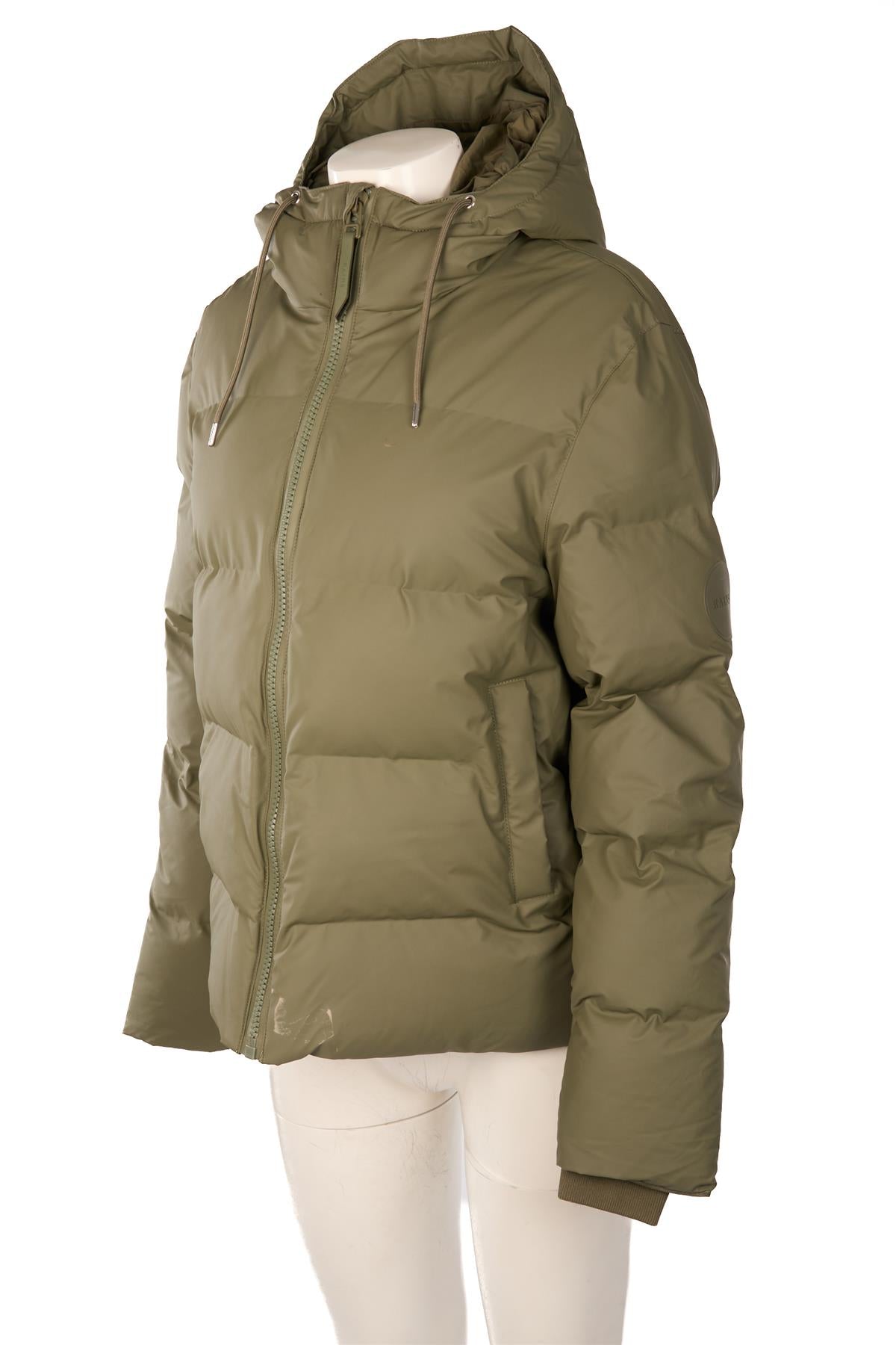 RAINS GREEN PADDED SHELL JACKET XSMALL-SMALL