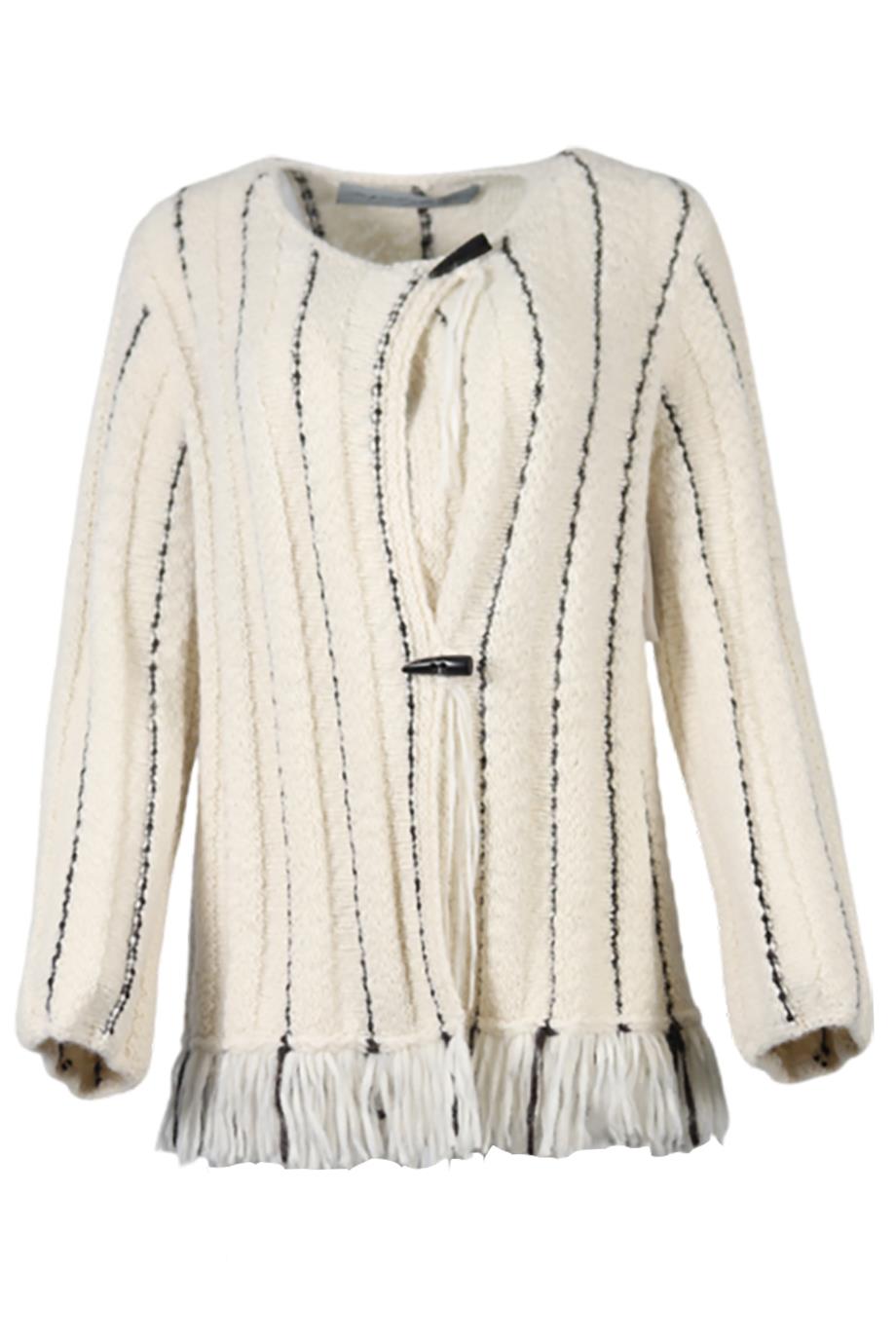 RAQUEL ALLEGRA ALPACA AND WOOL BLEND CARDIGAN MEDIUM