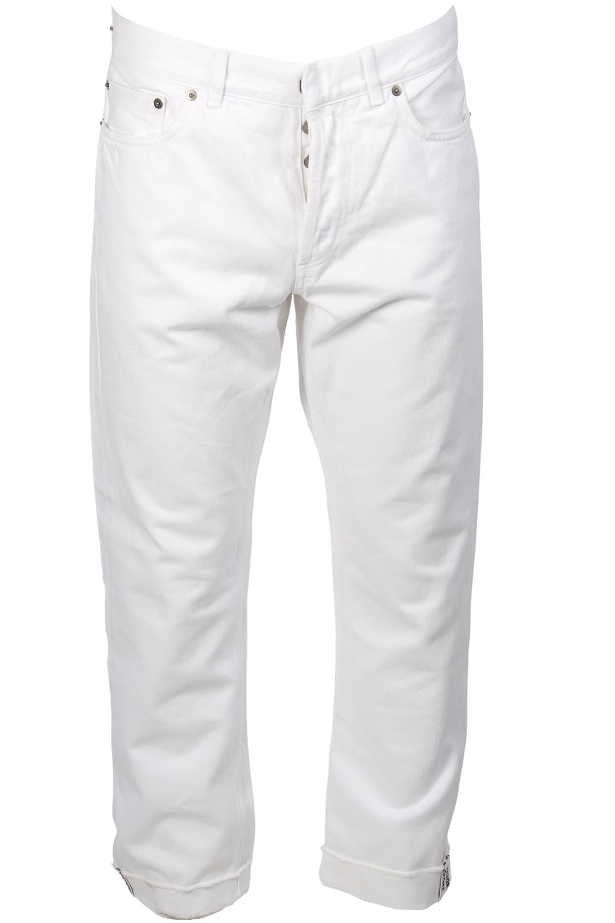 CHRISTIAN DIOR WHITE HIGH RISE STRAIGHT LEG JEANS FR 40 UK 12