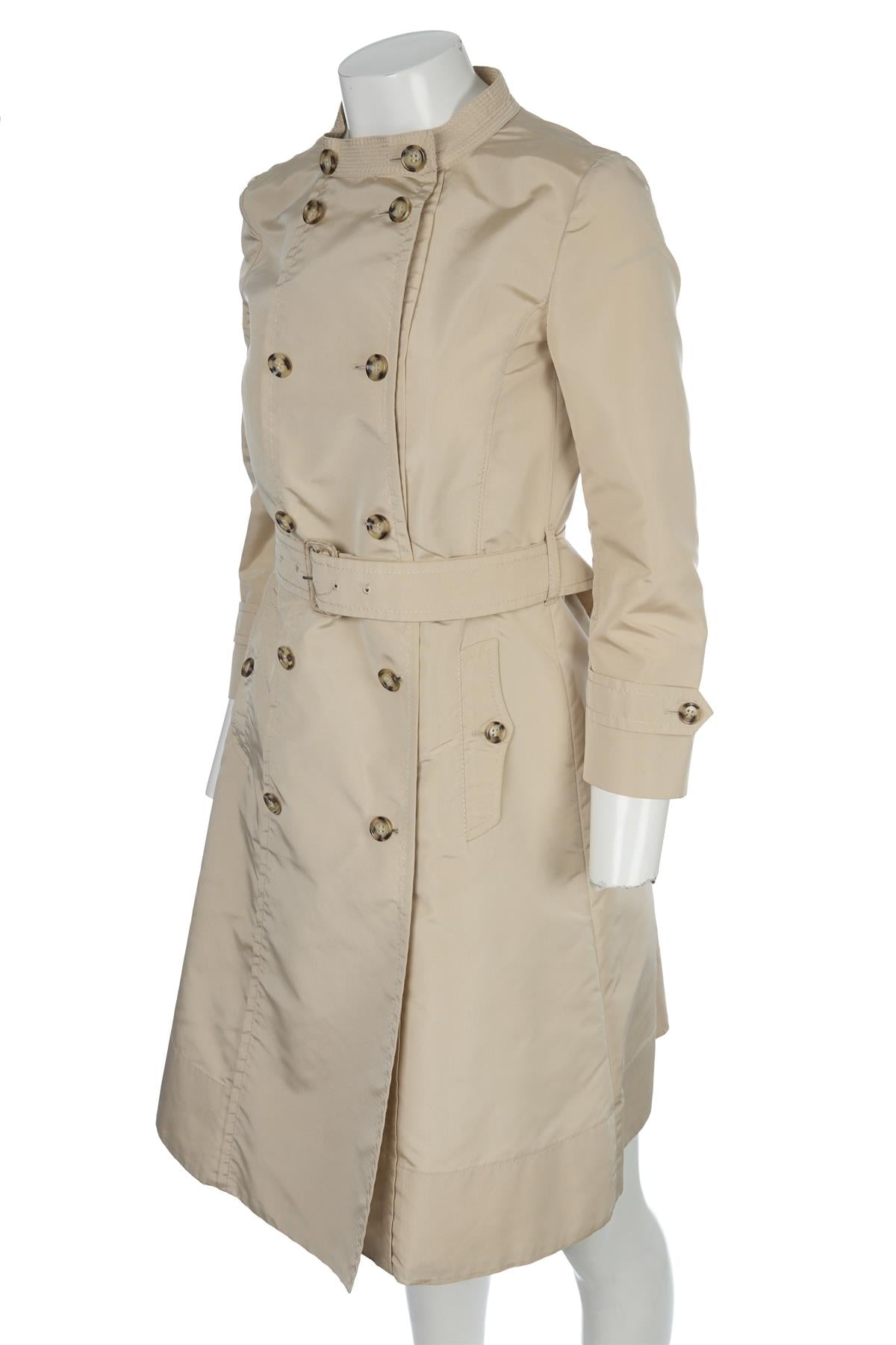 PRADA BEIGE SHELL TRENCH COAT IT 40 UK 8