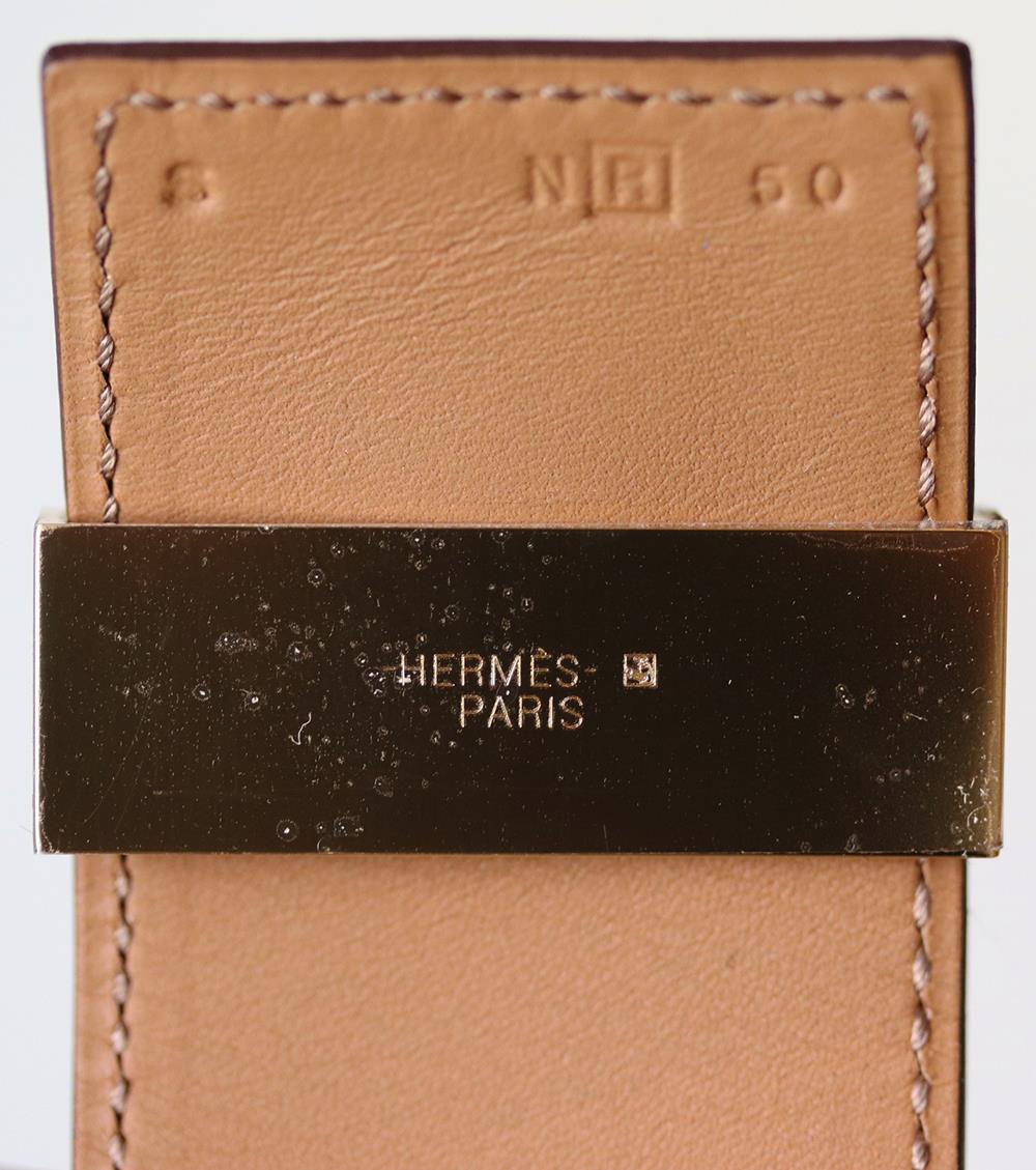 HERMÈS COLLIER DE CHIEN SUEDE BRACELET WITH GHW