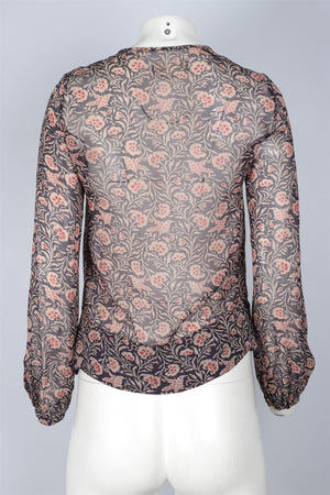 ISABEL MARANT ÉTOILE PURPLE CHIFFON TOP FR 34 UK 6