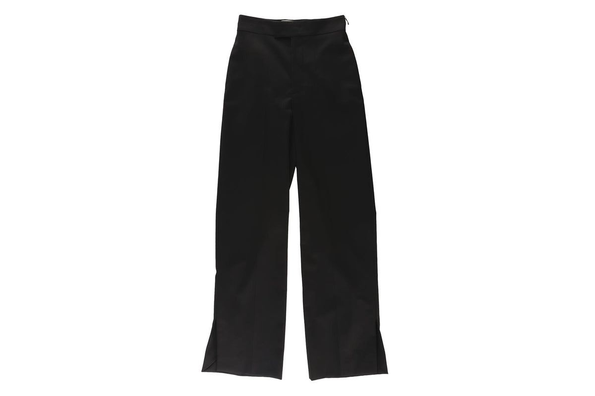 FENDI BLACK WOOL STRAIGHT LEG PANTS IT 36 UK 4