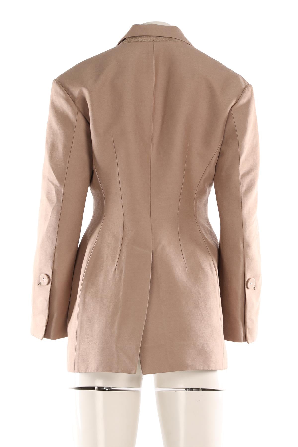 PROENZA SCHOULER BEIGE WOOL BLAZER US 6 UK 10