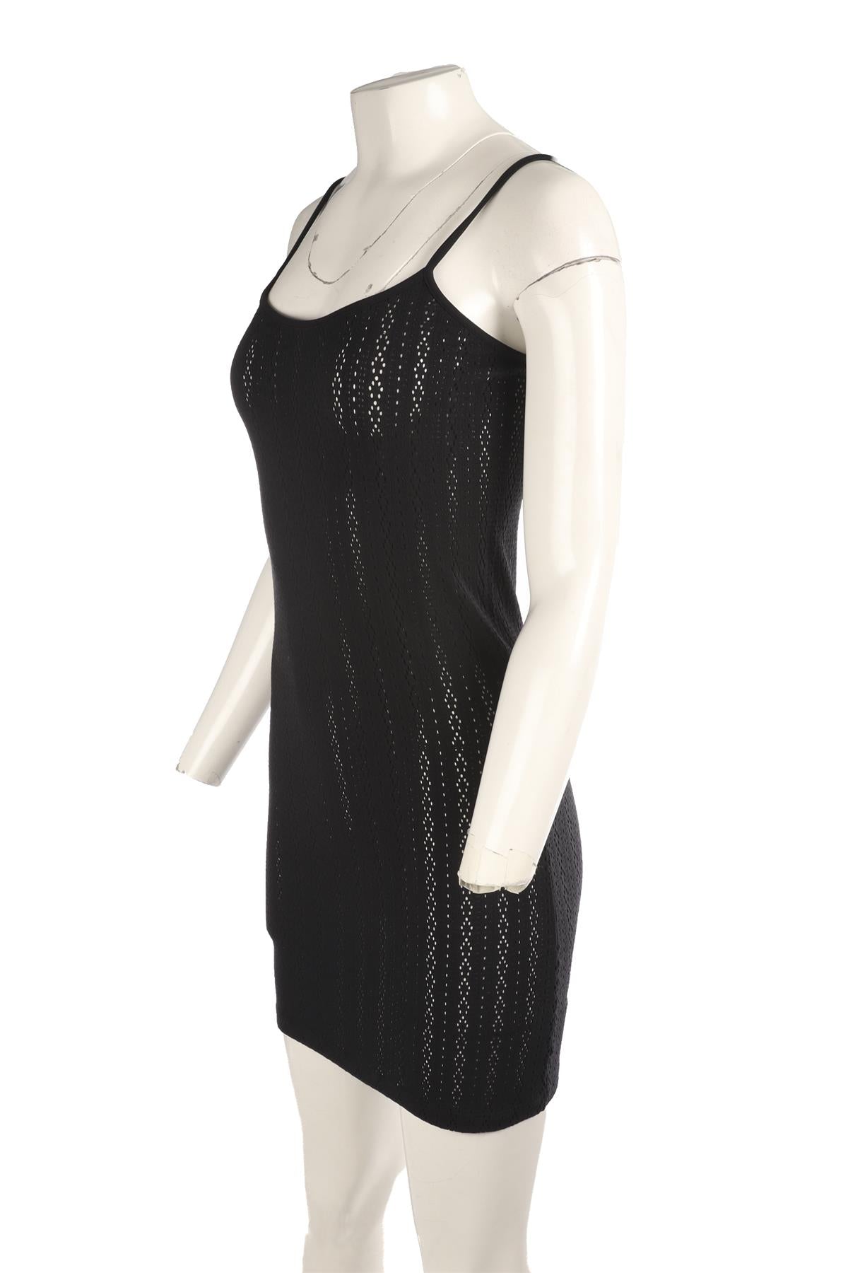 FENDI BLACK JERSEY MINI DRESS SMALL