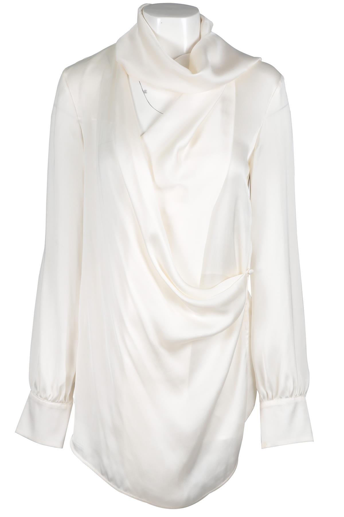 EMILIO PUCCI IVORY SILK TOP IT 40 UK 8